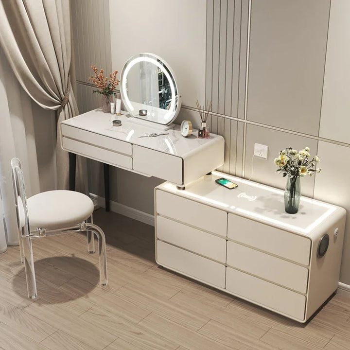 Bedroom Mirror Dressers Makeup Storage Vanity Modern Dressers Cabinet Luxury Organizer Tocador Maquillaje Bedroom Furniture