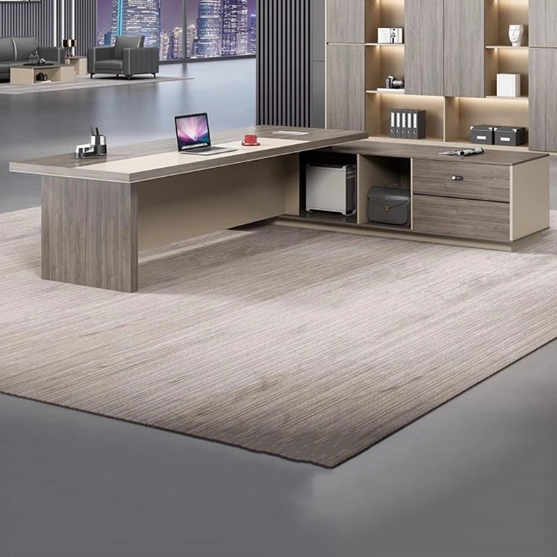 Luxury Storage Office Desk Wood Floor Supplies School Computer Desks Reception Conference Mesa De Computador Modern Furniture