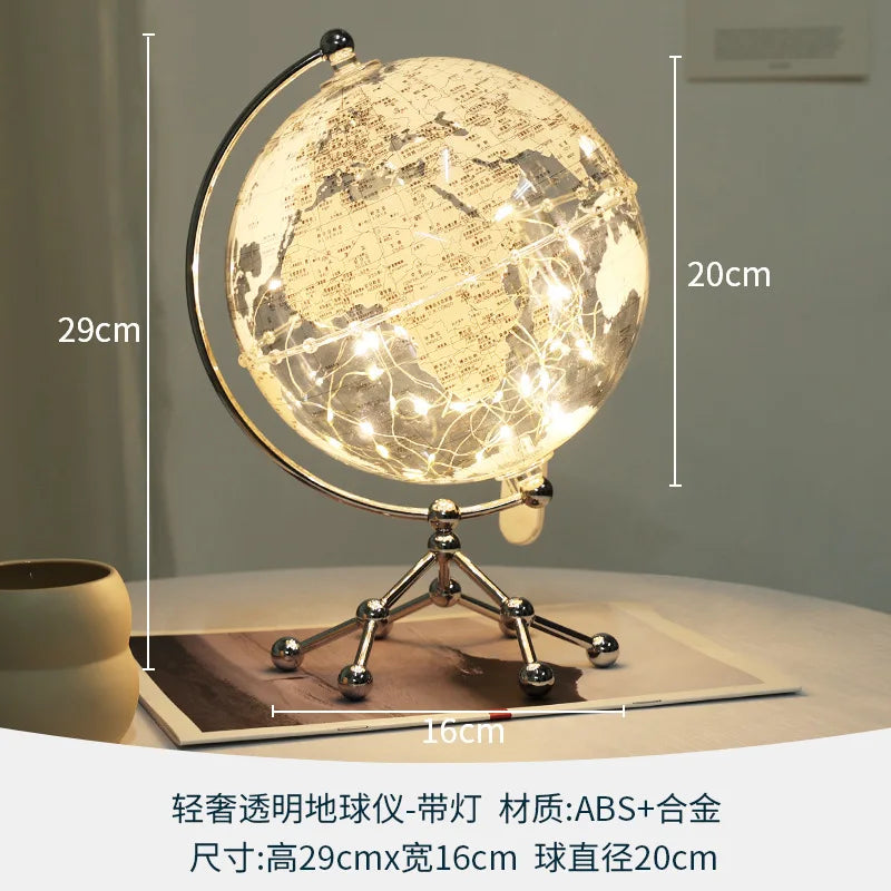 Transparent Globe Decoration Light Luxury High-End Home Living Room Tv Wine Cabinet Office Desktop Study Cabinet Decoration Kids