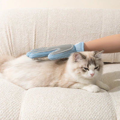Pet Beauty Gloves Cat Hair Removal Brush Pet Shower Massage Comb Two-in-one Multifunctional Gloves Pet Supplies