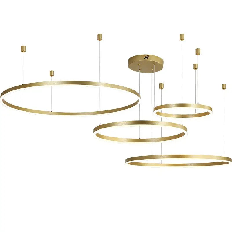 Modern LED Chandelier Light Circle DIY  Fixtures For Home living room deco Ceiling lamp shop restaurant  decoration 110v 220v