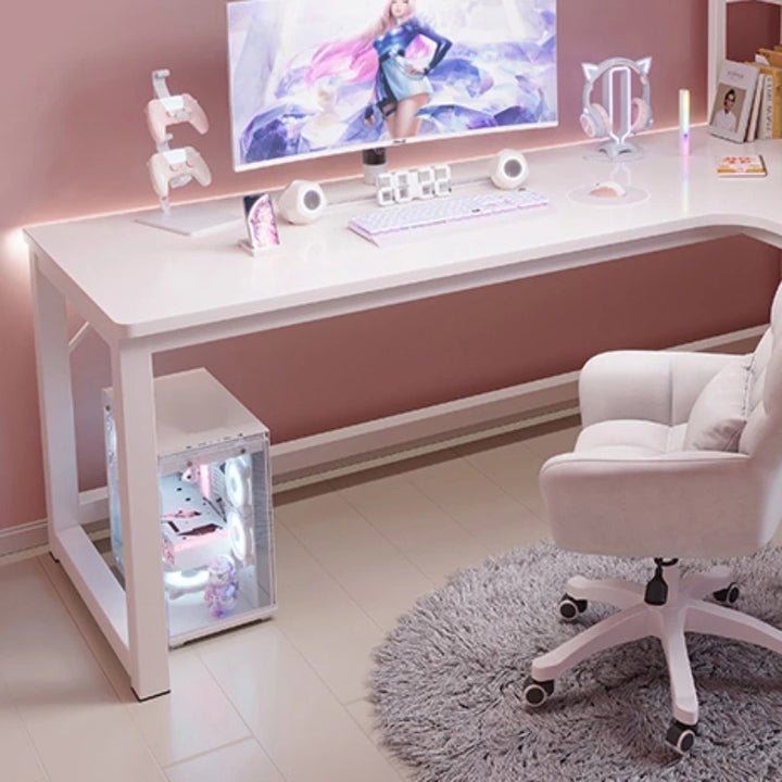 White Computer Desk L Shaped Bench Studies Work Student Study Reading Desk Office Sedentary Escritorio Oficina Furniture Home