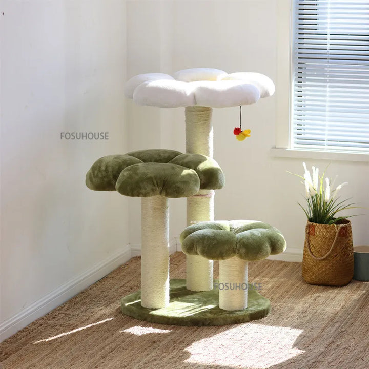 Household Cat Tree Large Flowers Cat Climbing Frame Creative Designer Pet Toys Climbing Frame Cat Nest Pet Furniture Supplies