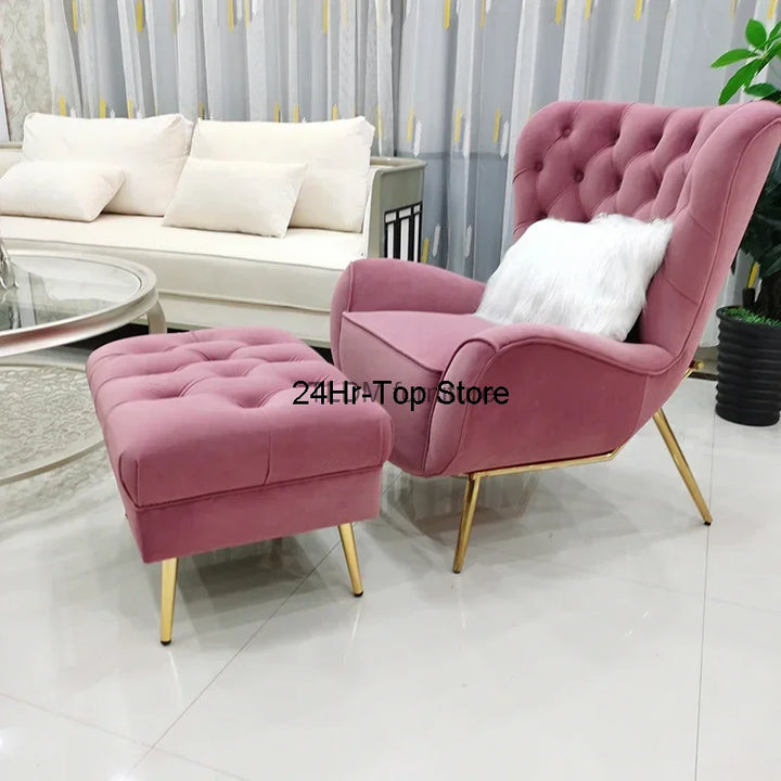 Vanity Barber Sofa Gaming Office Ergonomic Apartment Living Room Mid Century Living Room Chairs Arm Poltrona Pink Furniture