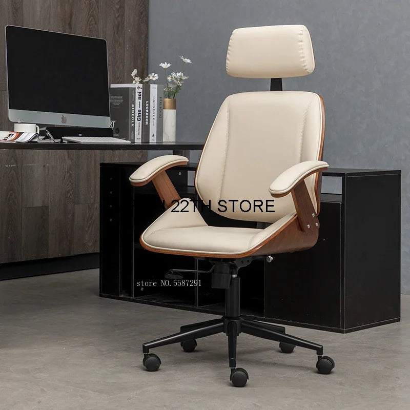 Office Gaming Chairs Modern Home Furniture Lift Swivel Backrest Chair Leather Comfortable Computer Boss Armchair Ergonomic