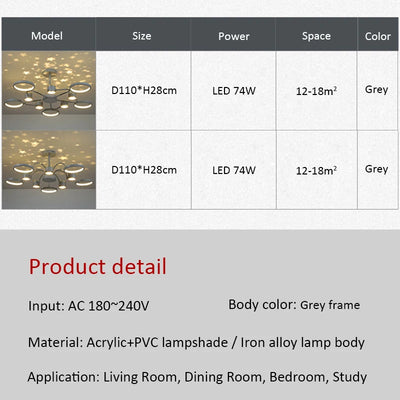 Modern LED Chandeliers Ceiling Lighting Fixtures For Living Room Bedroom Dining Room Kitchen Hanging Lamps Home Lamps Chandelier