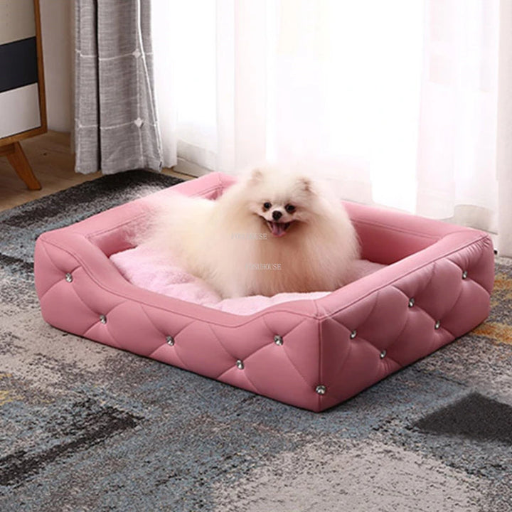 Light Luxury with Drill Dog Beds Pet Small Dog House Four Seasons Universal Dirt-resistant Waterproof Pet Supplies Home Dog Mat