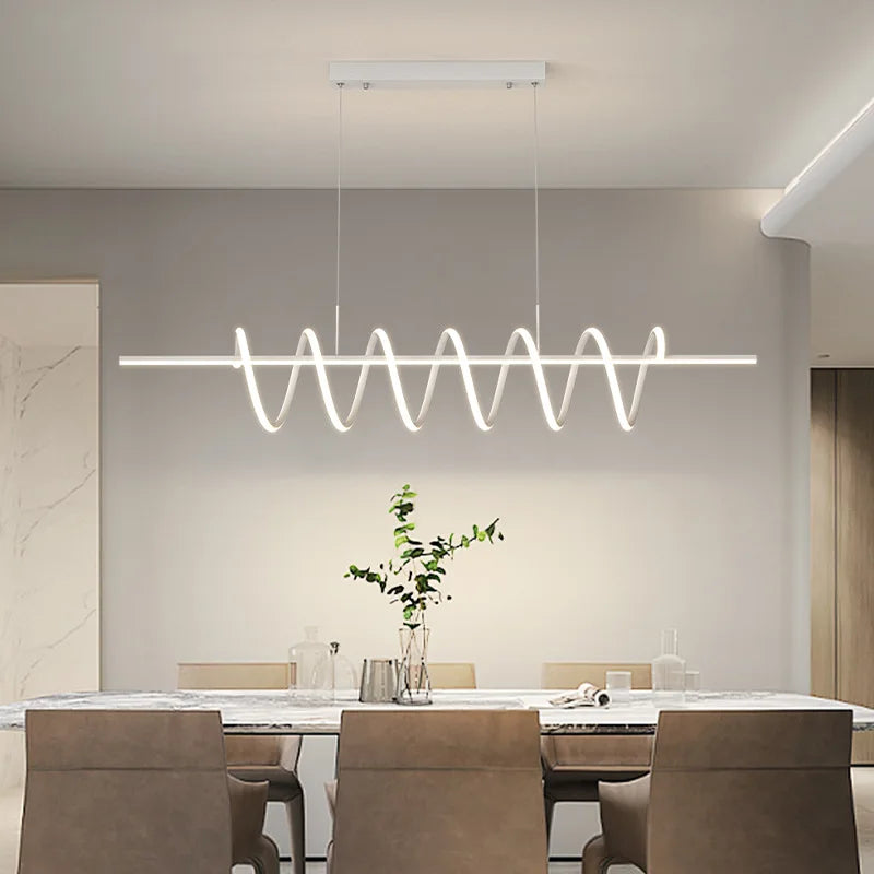 Dining Room Pendant Lights Nordic Kitchen Accessories Green Screw Thread LED Lighting Fixture Drawing Room Ceiling Hanging Lamps