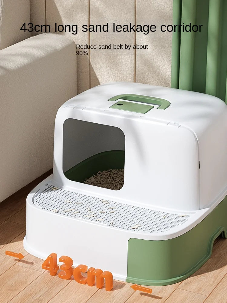 Cat Litter Box Fully Enclosed Oversized Hallway Supply Tray Oversized Long Aisle Drawer Pet Toilet Furniture Supplies