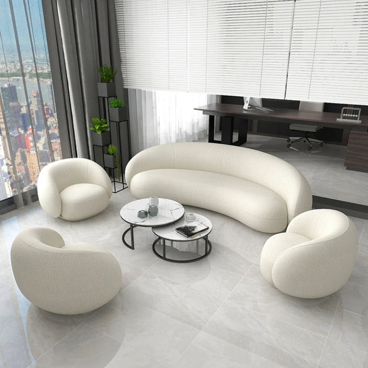 Nordic Reception Sofa Simple Modern Living Room Small Apartment Creative Circular Arc Sofa Net Celebrity Furniture Couch