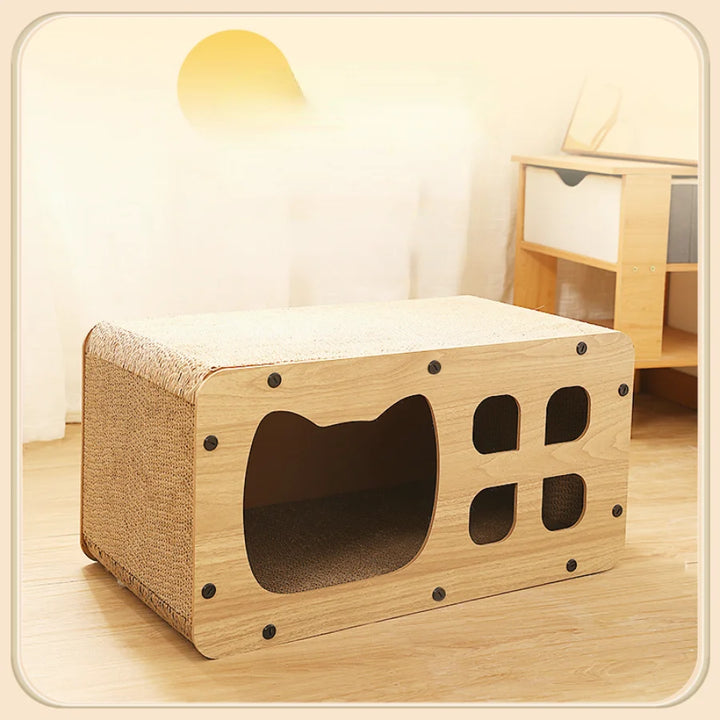 Toys Cute Cozy Cats Scratcher Breathable Habitats Furniture Luxury Cat Cushion Indoor Villa Areneros Para Gato Pets Supplies