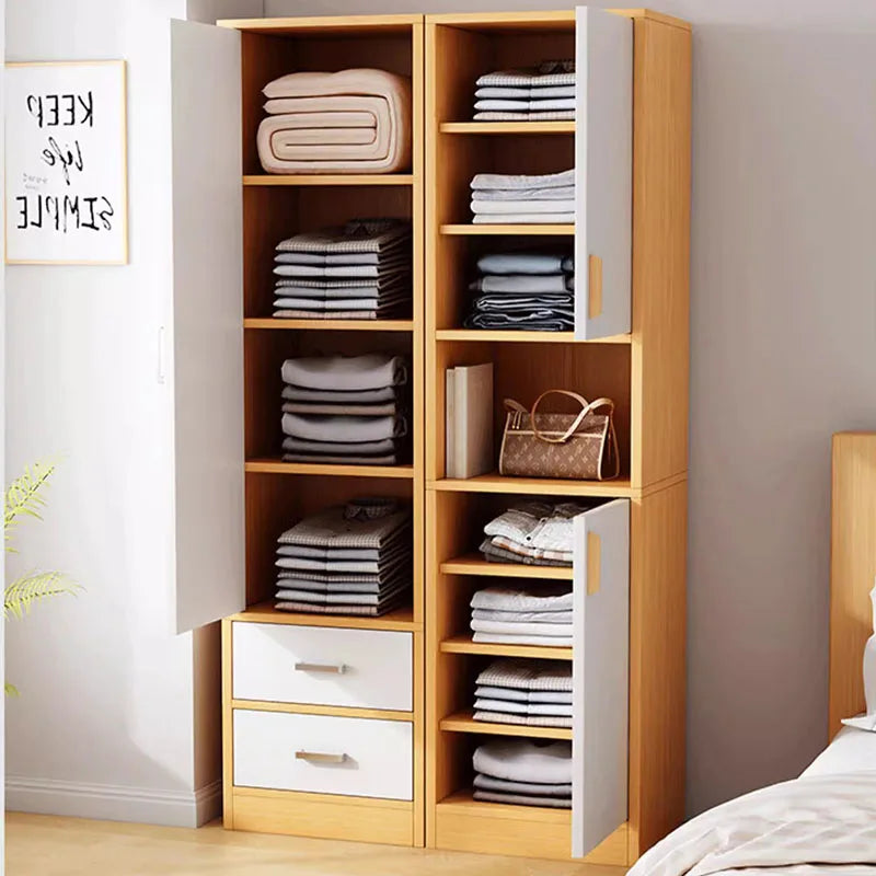 Shelf Clothes Closet Storage Partitions Organizer Bedroom Wardrobe Cupboard Fabric Jewelry Space Saving Armario Home Furniture