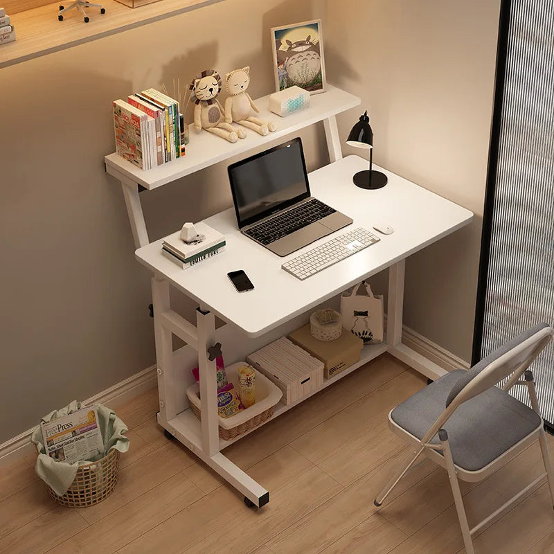 Notebook Table Mobile PC Computer Desk For Home Office Bedside Sofa Bed Stand Table Simple White Standing Bedroom Furniture