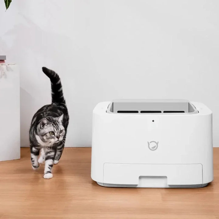 MiFuny Cat Litter Box Automatic with Deodorization Spray Cat Toilet Open Semi Enclosed Cat Box Kitty Litter Box Pet Supplies