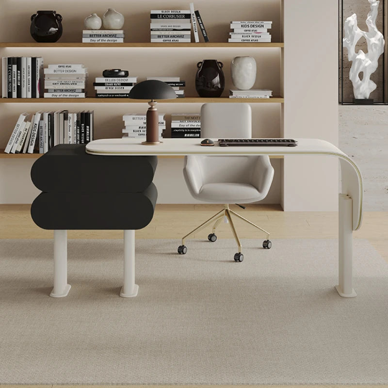 Modern Minimalism Office Desks Luxury Design Study Domestic Writing Computer Office Desks Escritorios Work Furniture QF50OD