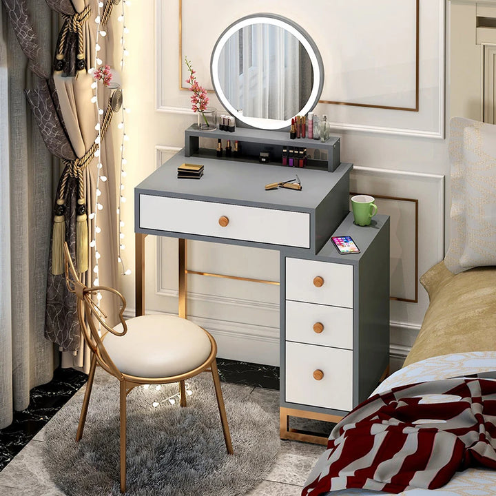 Mirror White Dresser Bedroom Drawers Organizer Makeup Dressing Table Storage Modern Mesas De Maquiagem Bedroom Furnitures