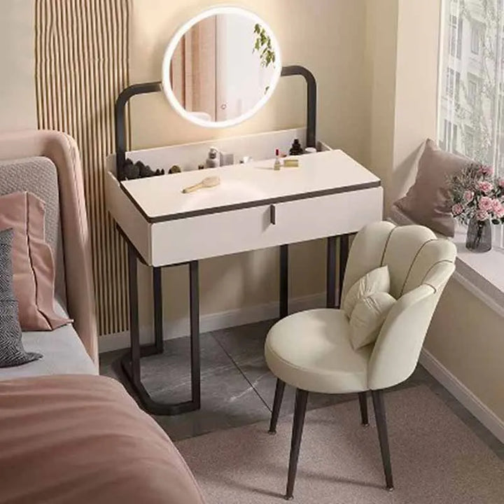 European Luxury Dressing Table Desk Cabinet Nordic Lights Drawer Dressing Table Chair Mirror Meuble De Chambre Home Furniture