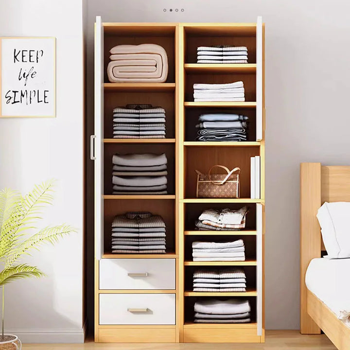 Shelf Clothes Closet Storage Partitions Organizer Bedroom Wardrobe Cupboard Fabric Jewelry Space Saving Armario Home Furniture