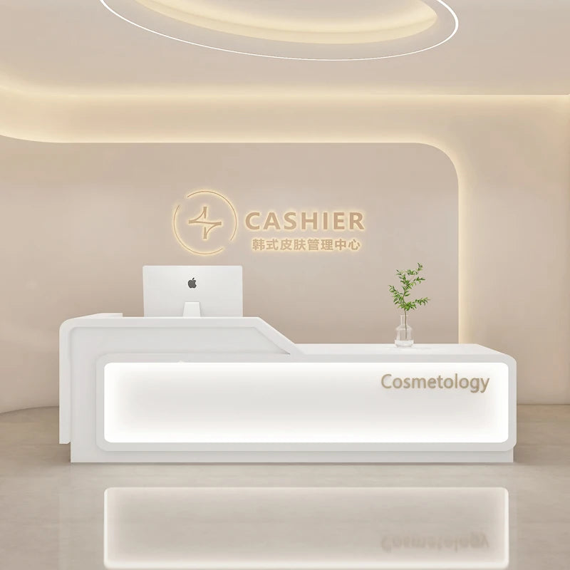 Luxury Garden Reception Desks Mobile Closet Hospital Modern Siting Cashier Table Mobile Mesa De Escritorio Luxury Furniture