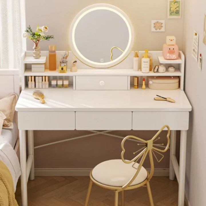 Storage Dressing Lacquer Table Items Container Cabinet Classic Dressing Table Girl Organizers Mdf Penteadeira Dressers Bedroom