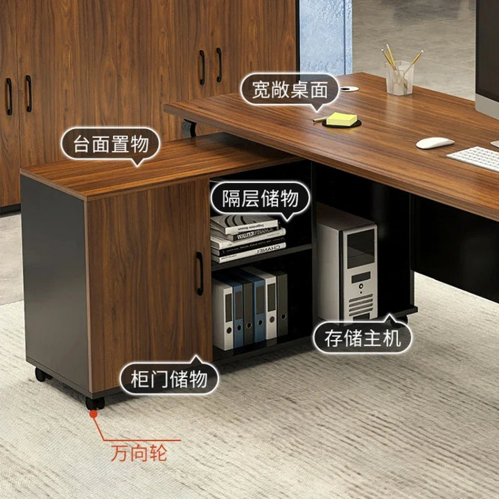 Boss Simplicity Office Desks Modern Charge Manager Steel Frame Office Desks Computer Mesa Escritorio Working Equipment QF50OD