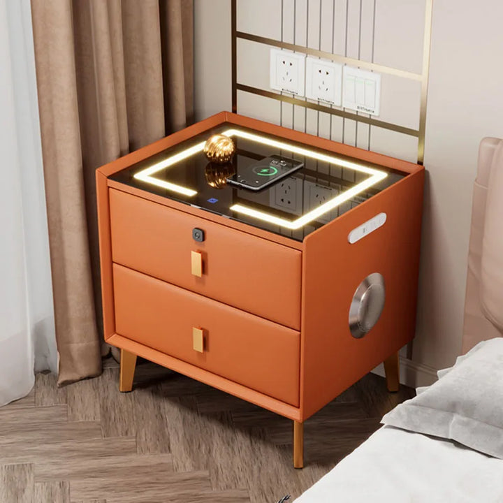 Charging Smart Night Table Nordic Wooden Dressers Hotel Storage Modern Nightstand Drawers Table De Chevet Bedrooms Furniture