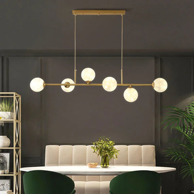 Nordic LED Pendant Lights Modern Hanglamp Glass Ball Light for Living Room Suspension Chandelier Smoke Gold Hanging Lamp Decor