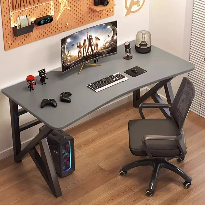 European Free Shipping Office Desk Monitor Setup Standing Writing Computer Desks Bedroom Black Mesa De Escritorio Furnitures