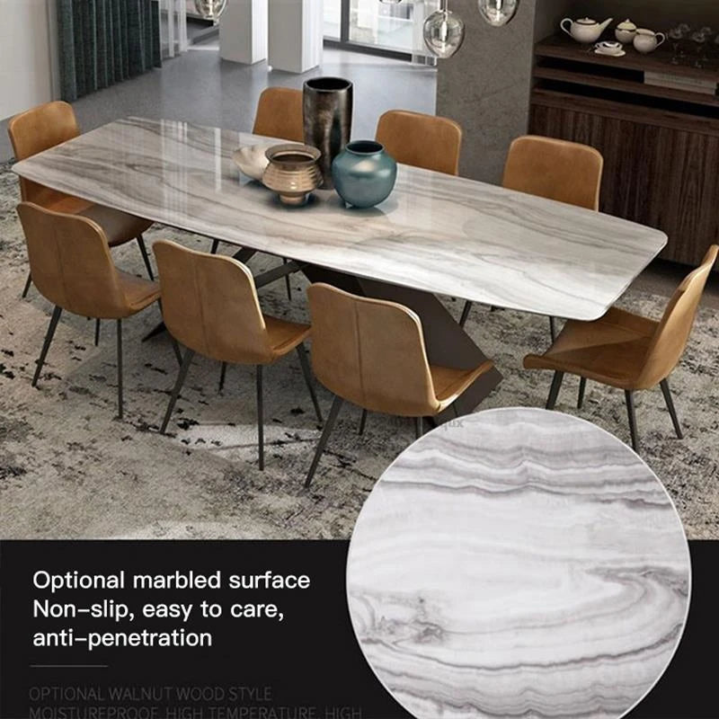 Nordic Dining Table Modern Rectangular Creative Size Apartment Solid Wood Dining Table Designer Industrial Style Furniture