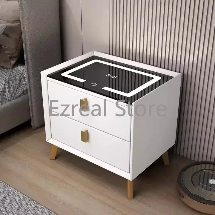 Storage Smart Night Table Bedroom Bluetooth Comfortable Modern Bedside Cabinet Nordic Criado Mudo Room Furniture LJ50BT