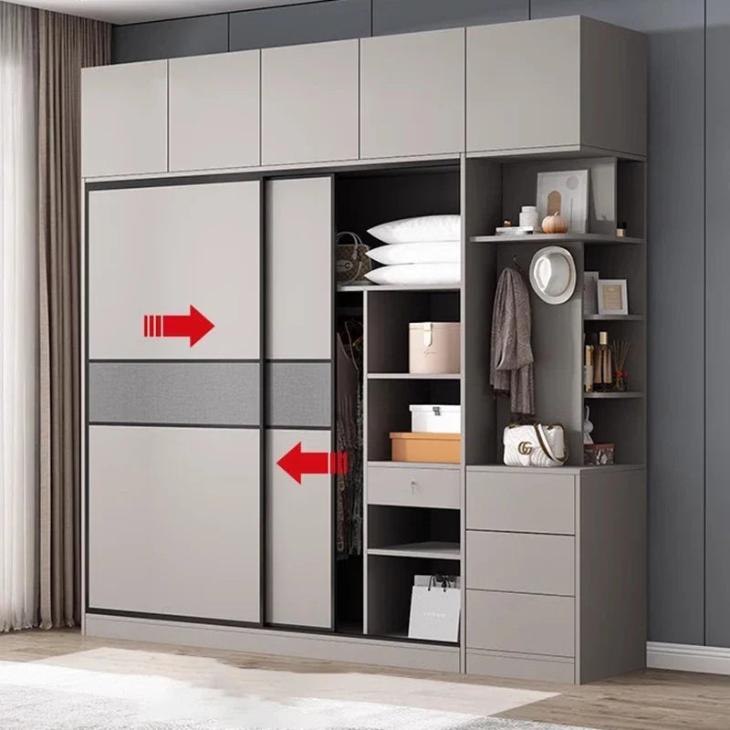 Space Saver Wardrobe Sliding Door Individual Divider Design Luxury Closet Girls Bedroom Drawers Armario De Ropa Household Items