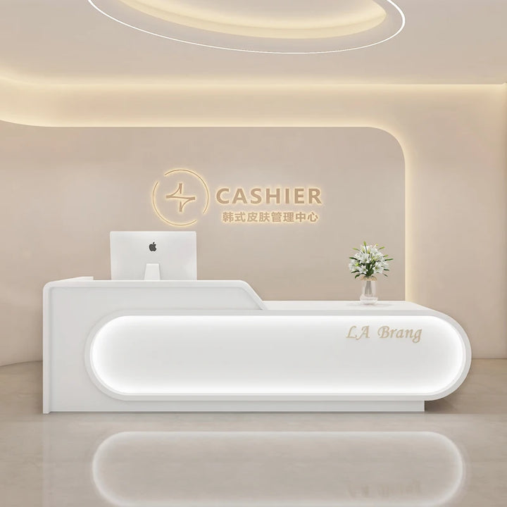 Luxury Garden Reception Desks Mobile Closet Hospital Modern Siting Cashier Table Mobile Mesa De Escritorio Luxury Furniture