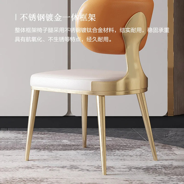 Italian Luxury Kitchen Chairs Gold Throne Designer Accent Dining Room Chairs Nordic Sillas Comedor Kitchen Furniture MQ50CY