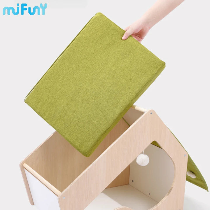 MiFuny Cat House Semi Enclosed Cat Bed Moisture-proof Ventilate Pet House Waterproof Universal for All Seasons Cat Supplies