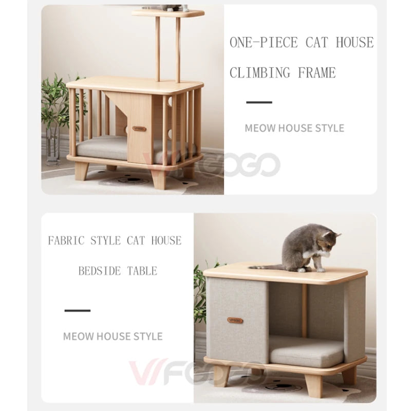 Cat Climbing Frame Closed Type Cat Bed Tree Tower DIY Furniture House Splicing Cat Nest Scratch Multilayer Pet Products