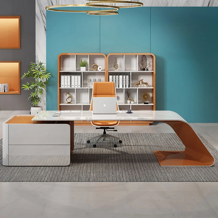 Shelf Writing Desk Executive Office Computer Pullout Under Appoint Desktop Writing Desk Gaming Tavolo Da Lavoro Office Furniture