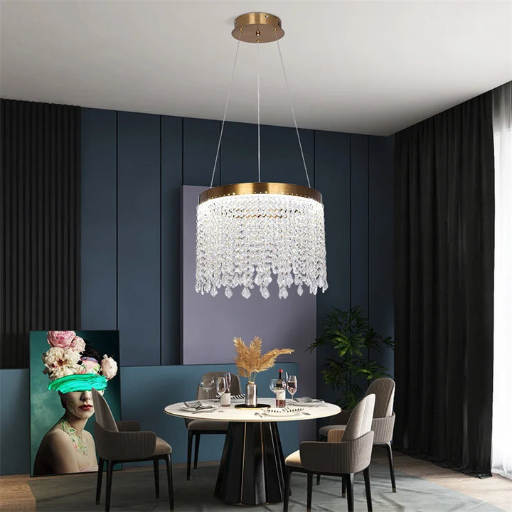 Nordic Modern Crystal Ceiling Chandeliers Luxury Interior Home Decor Pendant Lamps Dining Room Bedroom Lighting Fixtures Lustres