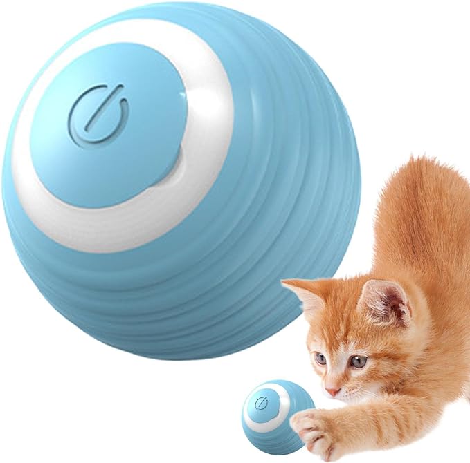 Interactive Cat Toy Ball Feeder | Leaking Treats Ball Dog Pet Feeder Ball | Cat Food Ball Dispenser| Smart Cat Food Dispenser Ball | 43mm Diameter