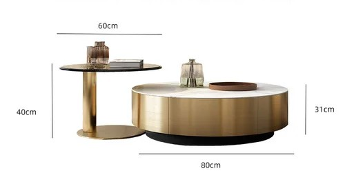 Luxe Round Center Floor Table Ensemble