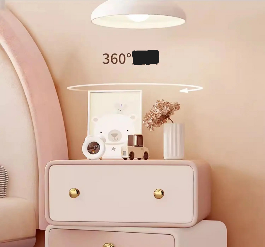 Luxury 360° rotatable Bedside Table with Drawers