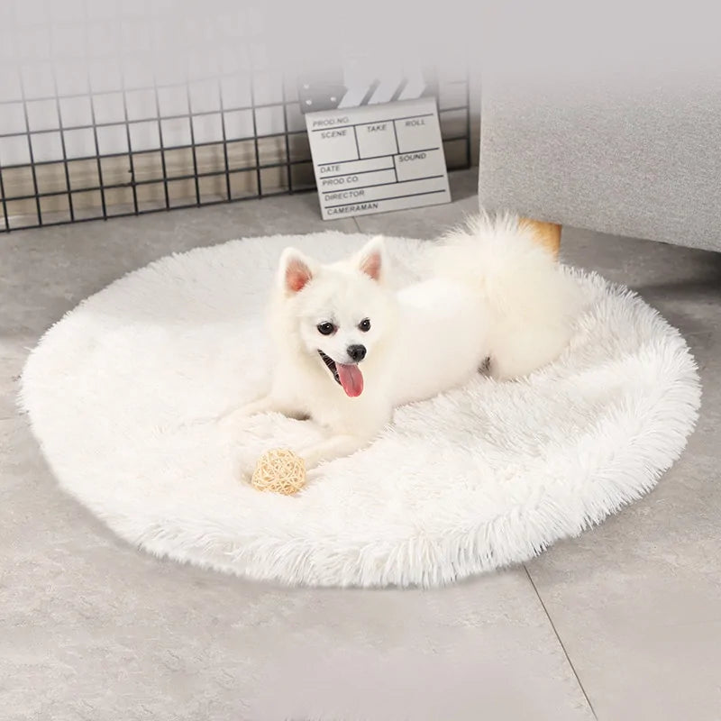 Fluffy Round Pet Mat Bed